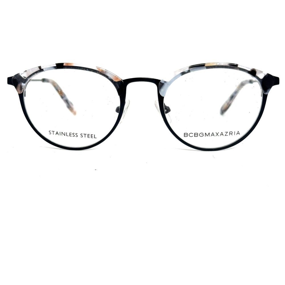 BCBGMAXAZRIA Astrid Black Womens Round Full Rim‎ Eyeglasses 49-20-135 H16811